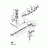 Схема вузла: Задній гальмівний циліндр Yamaha XVS1100 Drag Star