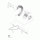 Схема узла: Заднее колесо Yamaha YZ450F YZ450F