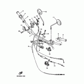 Схема узла: Руль и Тросики Yamaha TW125