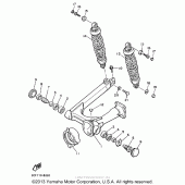Схема узла: Swing arm rear shocks Yamaha XV1100 Virago