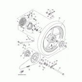 Схема узла: Заднее колесо Yamaha YBR125