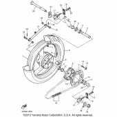 Схема вузла: Заднє колесо Yamaha YZF600R Thundercat
