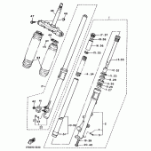 Схема вузла: Вилка передньої осі Yamaha XT600 XT600