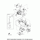 Схема вузла: Впускная система 1 Yamaha XVS950 V-Star Tourer