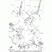 Схема вузла: Підніжки та Підставка Yamaha XVS1100 V-Star Custom