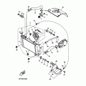 Схема узла: Радиатор и Патрубок системы охлаждения Yamaha YZF-R125