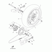 Схема узла: Заднее колесо Yamaha MT03 MT-03