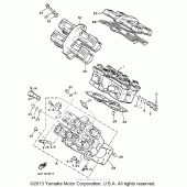 Схема вузла: Головка циліндра Yamaha XVZ1300 Venture Royale