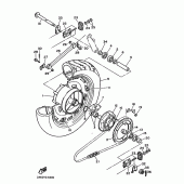 Схема узла: Заднее колесо Yamaha FZX750