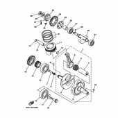 Схема вузла: Колінчастий вал та Поршень Yamaha XG250 TRICKER