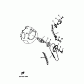 Схема вузла: Розподільний вал та Ланцюг ГРМ Yamaha XT225 XT225