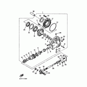 Схема вузла: Карданний вал і коробка передач Yamaha XV535 Virago