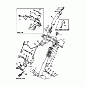 Схема узла: Рулевой механизм Yamaha XV400 Virago