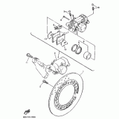 Схема вузла: Задній гальм Yamaha XJ600 Diversion (S-TYPE)