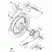 Схема узла: Заднее колесо Yamaha YZF750 YZF750