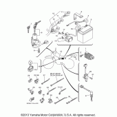 Схема вузла: Електроустаткування (1) Yamaha XT250 XT250