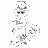 Схема вузла: Задній ліхтар (Стоп сигнал) Yamaha TT250R TT-R