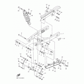 Схема вузла: Задний рычаг и Подвеска Yamaha XVS950 Midnight Star