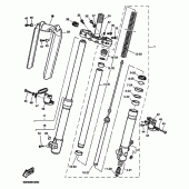 Схема узла: Вилка передней оси Yamaha TT600