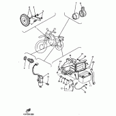 Схема вузла: Електроустаткування 2 Yamaha TT600