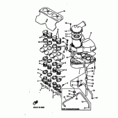 Схема узла: Впускная система Yamaha XJ600 SECA II