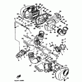 Схема вузла: Впускна система Yamaha XV750 Virago