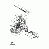 Схема вузла: Переднє колесо Yamaha TTR90 TT-R90