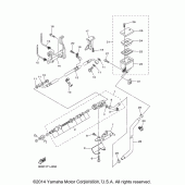 Схема вузла: Задній гальмівний циліндр Yamaha XVS1300 V-Star Tourer