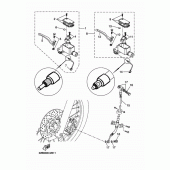Схема узла: Передний тормозной цилиндр Yamaha WR125 WR125X