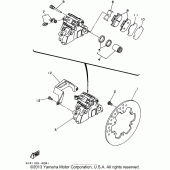 Схема узла: Задний тормозной суппорт Yamaha WR250 WR250Z