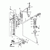 Схема вузла: Задній гальмівний циліндр Yamaha FZ1 FZ1 FAZER (S-TYPE ABS)