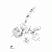 Схема вузла: Вихлопна система Yamaha XJR1300