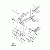 Схема вузла: Задній важіль та Підвіска Yamaha XG250 TRICKER