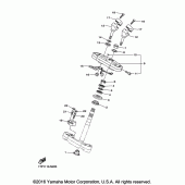 Схема вузла: Рульовий механізм Yamaha XVS950 Bolt