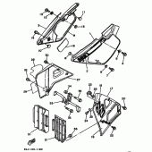 Схема вузла: Кришка боковая и маслобак Yamaha YZ125