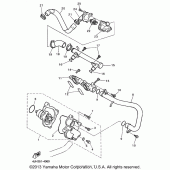 Схема вузла: Водяний насос Yamaha YZF600R Thundercat