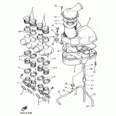 Схема вузла: Впускная система Yamaha XJ600 Diversion (S-TYPE)
