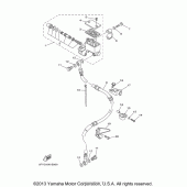 Схема узла: Передний тормозной цилиндр Yamaha TW200