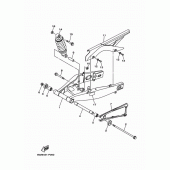 Схема вузла: Задній важіль та Підвіска Yamaha YZF-R3