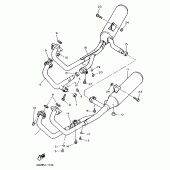 Схема узла: Выхлопная система Yamaha FZX750
