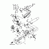 Схема вузла: Вихлопна система Yamaha XVS650 Drag Star