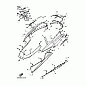 Схема вузла: Бічна кришка Yamaha YP400 Majesty