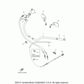 Схема вузла: Кермо та Тросики Yamaha XV1600 Road Star Silverado