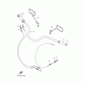 Схема вузла: Кермо та Тросики Yamaha XVS650 Drag Star
