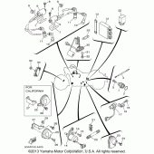 Схема вузла: Електроустаткування (1) Yamaha XV1600 Road Star Silverado