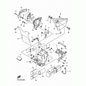 Схема вузла: Бічна кришка Yamaha XVS950 XV950 R-Spec