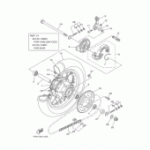 Схема вузла: Заднє колесо Yamaha TTR50 TT-R50