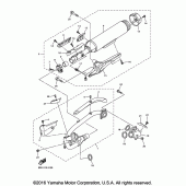 Схема вузла: Вихлопна система Yamaha XVS950 Bolt R-Spec
