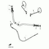 Схема узла: Руль и Тросики Yamaha FZX750