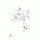 Схема вузла: Паливний бак Yamaha TW200